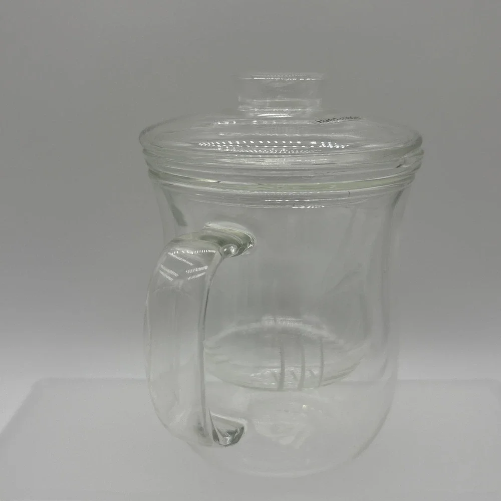 Teavana Joli Clear Glass Mug with Infuser Basket and Lid 10 oz GUC